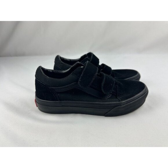 New Little Kids Old Skool V Shoe All Black Size 13.5US - Picture 3 of 8